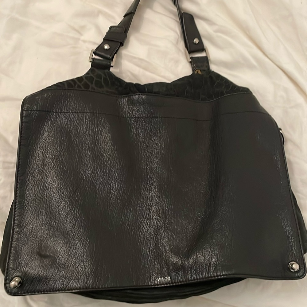 Vince Leather and Suede Bag - strap not included